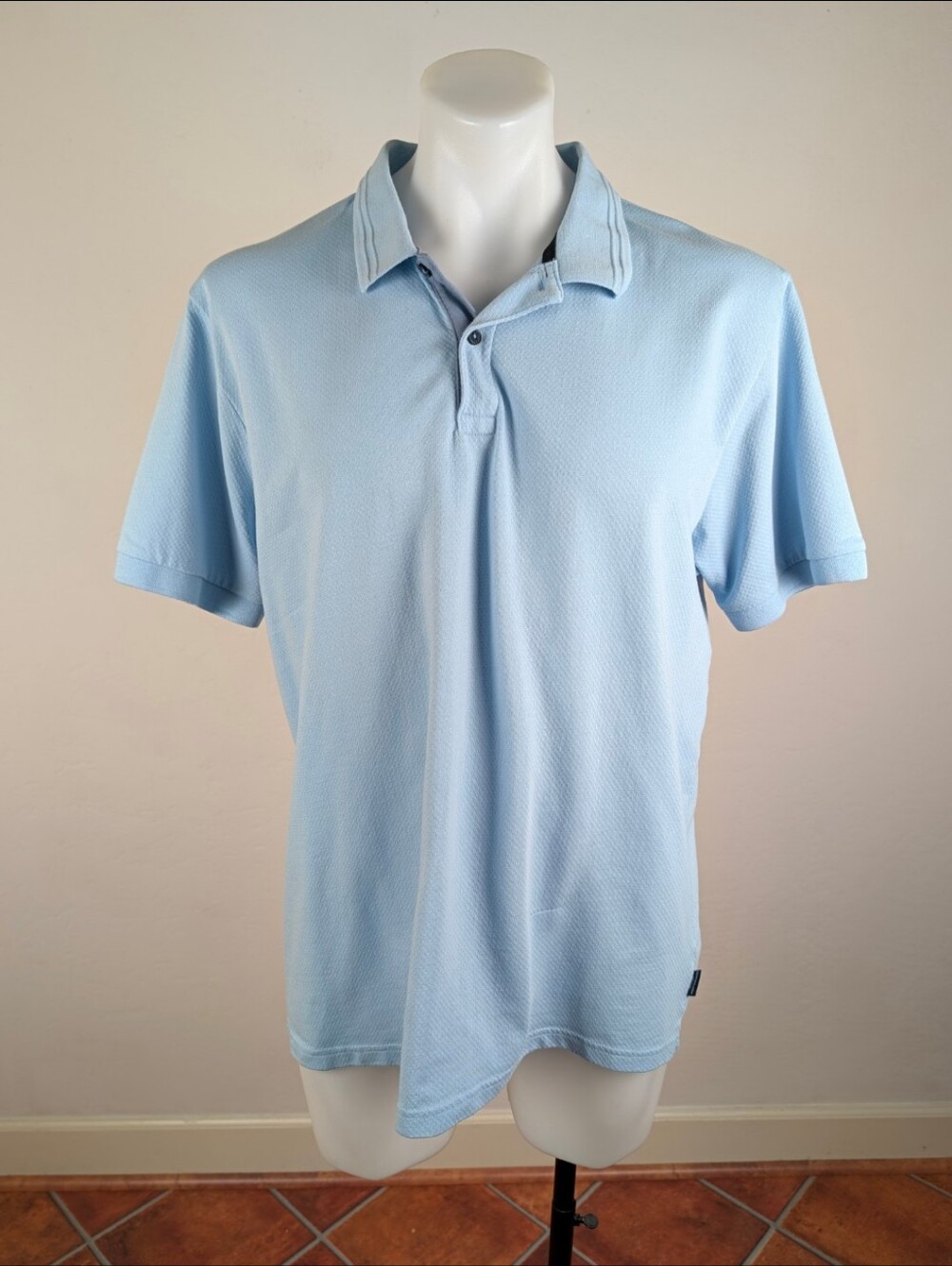 Scotch & Soda Textured Light Blue Men's Polo